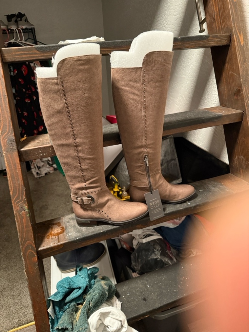 Wide-Calf Over-the-Knee Boots in Brown